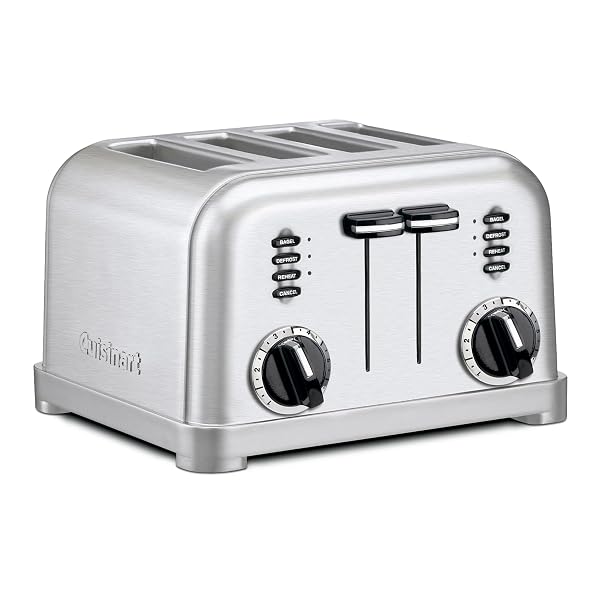 CUISINART 4 SLICE COMPACT STAINLESS STEEL TOASTER WITH...