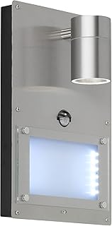 WOFI Hausnummernleuchte, Metall, GU10, 11.7 W, Edelstahl Gebürstet Roh, 12 x 22 x 32 cm