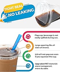 100 Pack 32 oz Clear Plastic Cups with