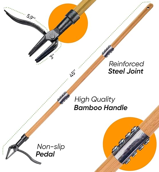 CRAFT911 STAND UP WEED PULLER TOOL WITH LONG HANDLE – DANDELION WEEDING TOOL, NO MORE BENDING