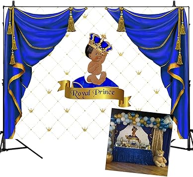 Amazon Com Mehofoto Baby Shower Backdrops Royal Prince