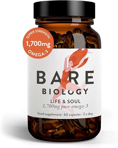 Bare Biology Omega-3 Super-Strength Fish Oil 1,700mg 60 Capsules