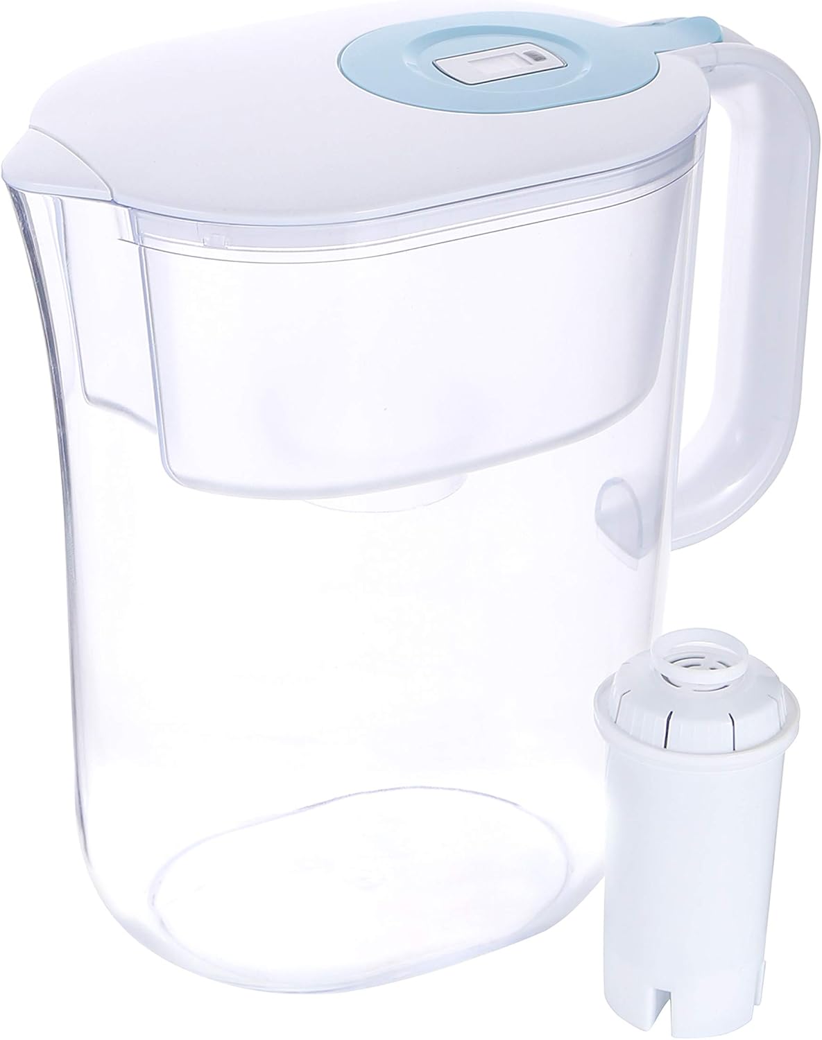 Freco Water Filter Pitcher, 3.5L Large Everyday Water Purification Dispenser, 10-Cup with 1 Filter, Long-Lasting BPA Free Filtration, Reducing Chlorine Lead Alkaline Heavy Metals, White: Home & Kitchen