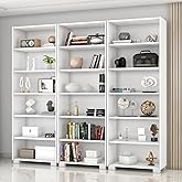 Kit 3 Estantes para Livros 5 Prateleiras 188cmx181,5cm Office Branco