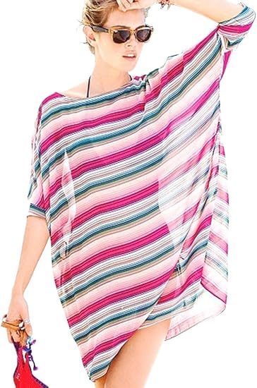 Amazon ミソミ Misomi レディース 日焼き止めドレス ビーチウェア ワンピース 夏リゾート ワンピース チュニック 通販