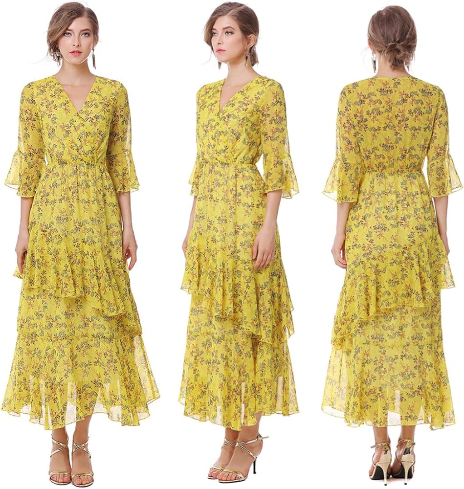 casual yellow dresses