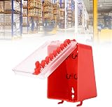 Fockety Lockout Tagout Lock Box 8 Positions Key Station Wall Mount Transparent view 4
