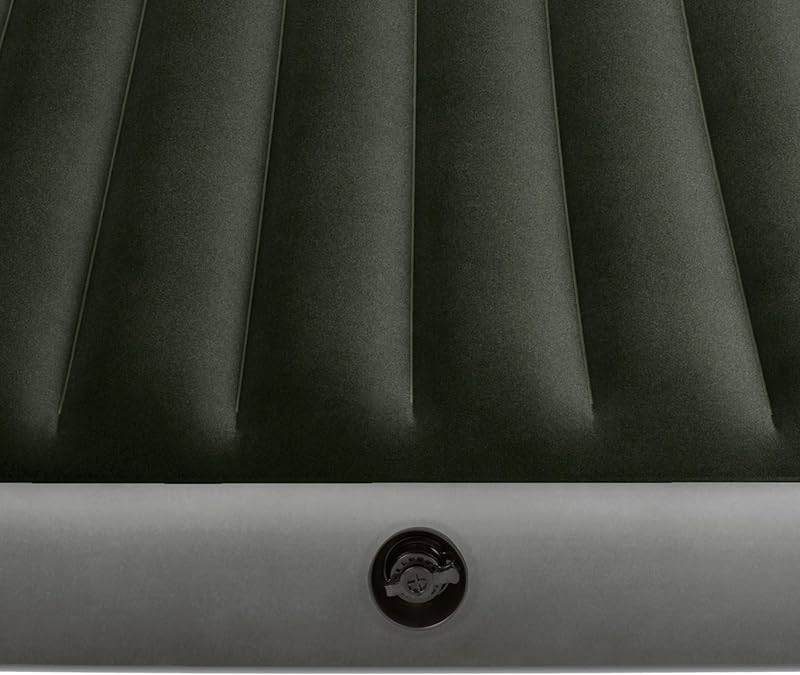 64762 - Colchão insuflável de 2 lugares com bomba de pé Fiber-Tech Downy, mede 137 x 191 x 25 cm