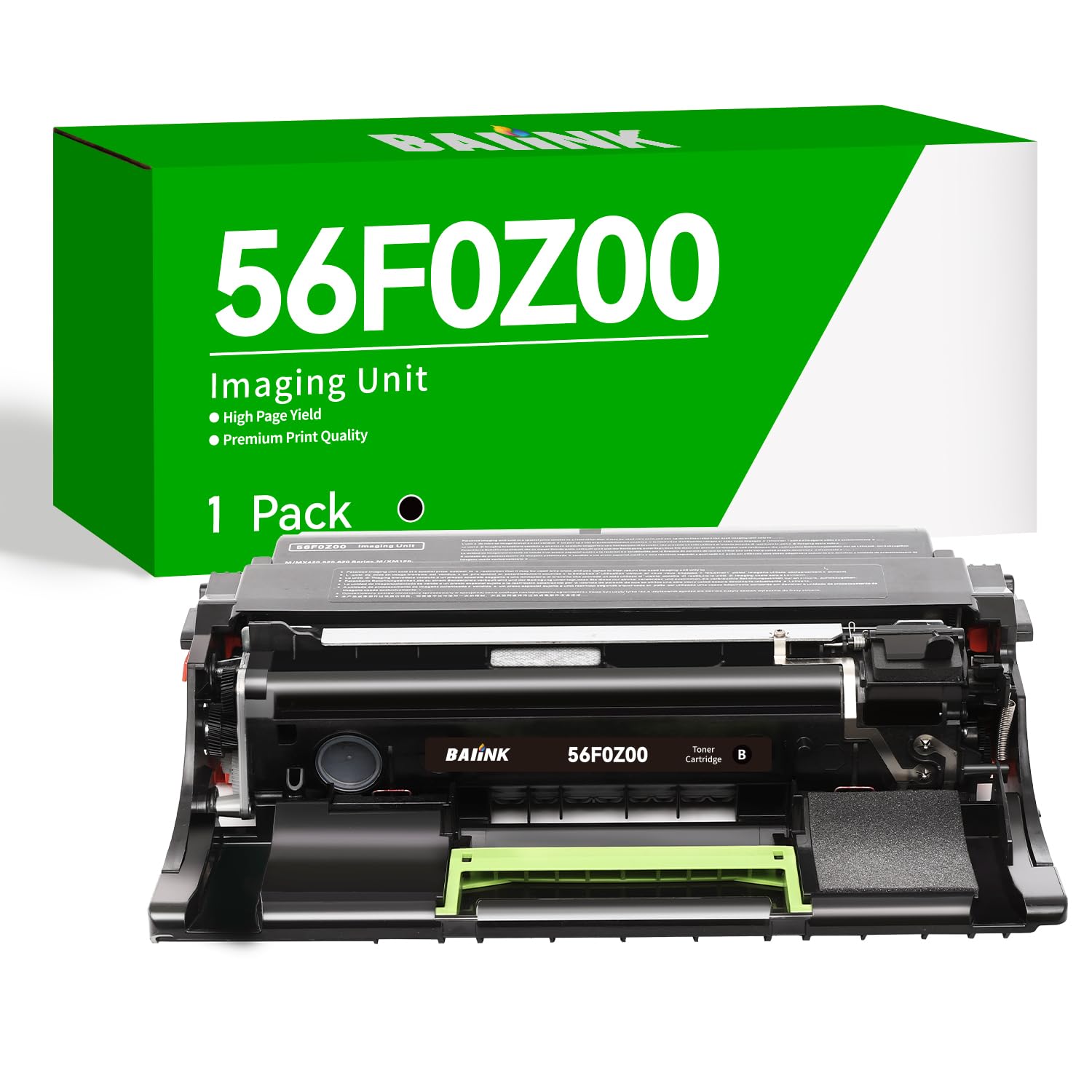 Photo 1 of BAIINK Remanufactured 56F0Z00 Imaging Unit Replacement for Lexmark 56F0Z00 Black Imaging Unit for MS321 MS321dn MS421 MS421dw MS521dn MS621dn MX321 MX421 MX521 MX521de MX521ade MX522 MX622 MX622adhe