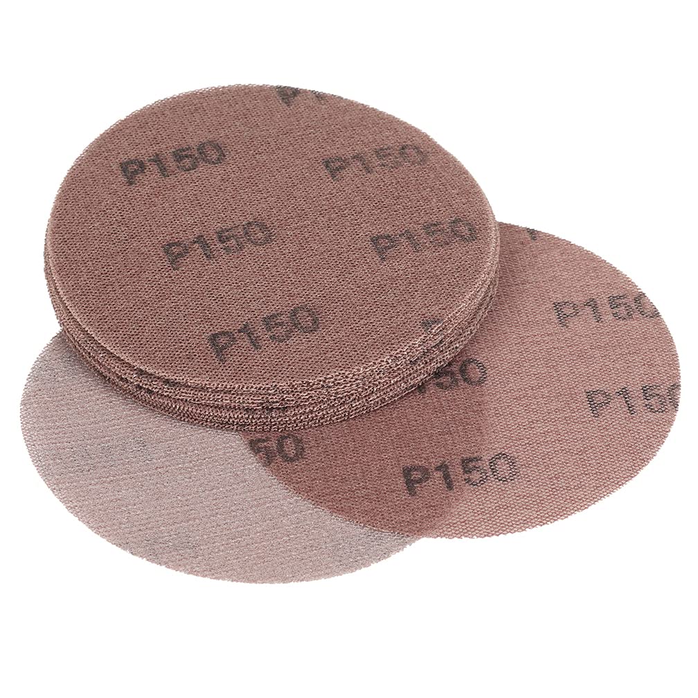 Kcmell 150mm Mesh Sanding Discs, 6 Inch Hook and Loop Sanding Pads, Dust Free Disc Anti-Blocking Long-Lasting Sharp Sandpaper for Car Wood Furniture Floor (150 Grit) — image 1