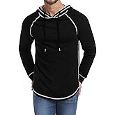 Aiyino Men's Long Sleeve Hoodie Workout Gym Sweatshirt Muscle Fit Fashion Athletic Hoodies Pullover Hooded T-Shirts