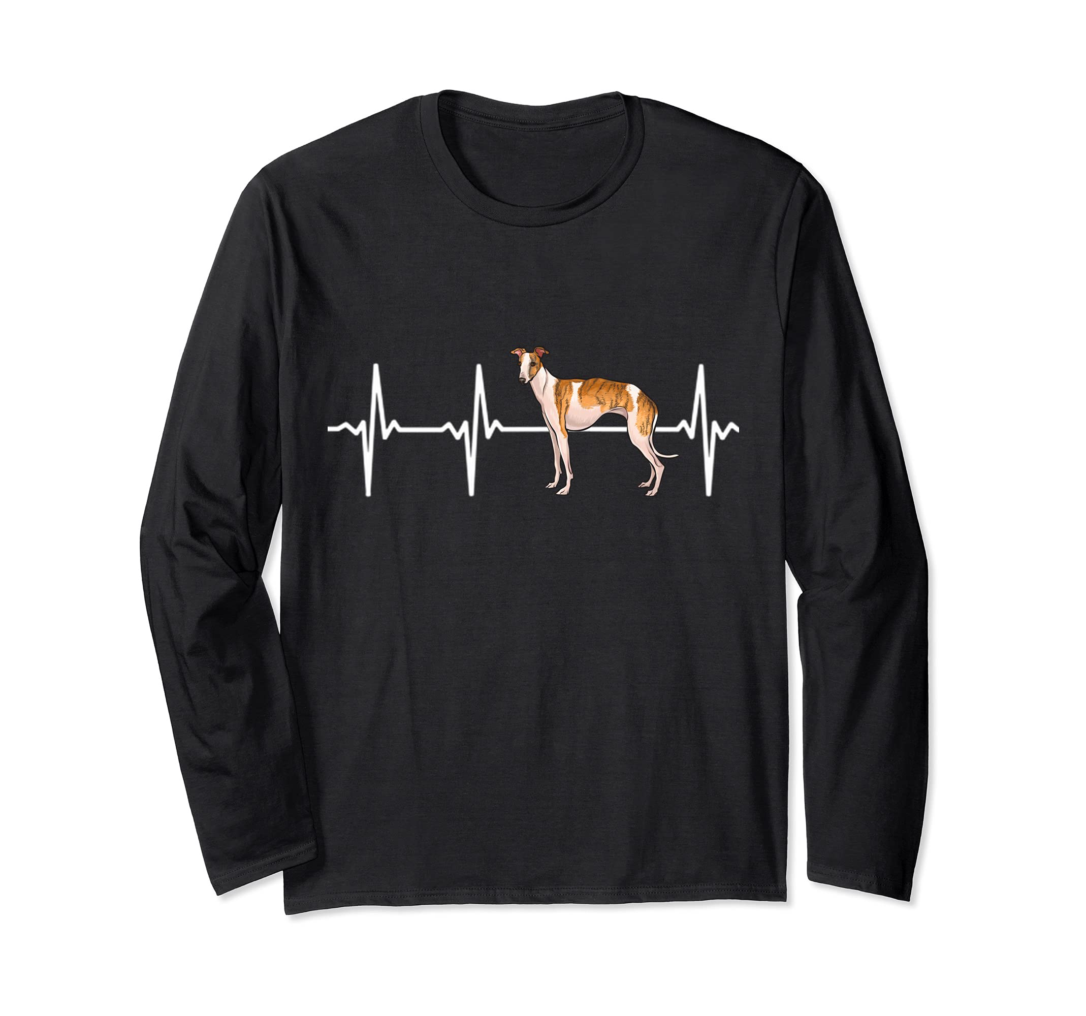 Whippet Heartbeat Love My Dog Long Sleeve T-Shirt