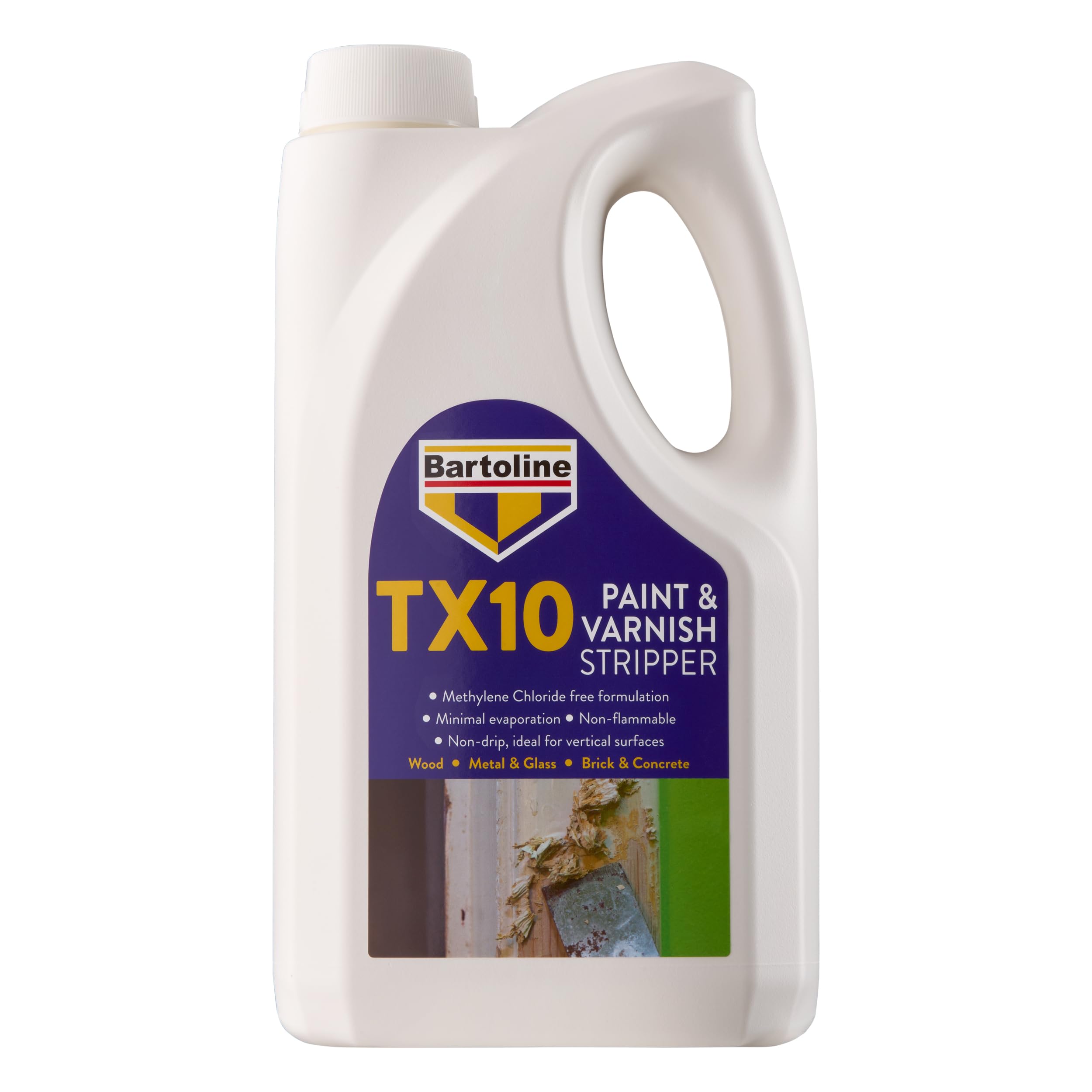 Bartoline TX10 Paint and Varnish Stripper 2.5L โ Extra Strong, Non-Caustic Paint Remover for Wood, Metal & More