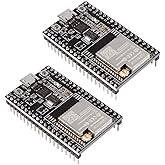 2pcs ESP32-DevKitC core Board ESP32 Development Board ESP32-32U WiFi Bluetooth Development Board for Arduino IDE (32U)