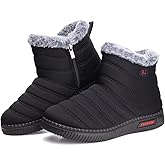 TEMOFON Womens Snow Boots Winter Warm Ankle Boots Waterproof Outdoor Fur Lined Shoes for Women