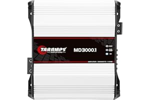 Taramps MD 3000.1 1-Ohm Car Amplifier, 3000W RMS Full Range Digital Monoblock Class D MOSFET Amp, Crossover, Low/High Pass Fi