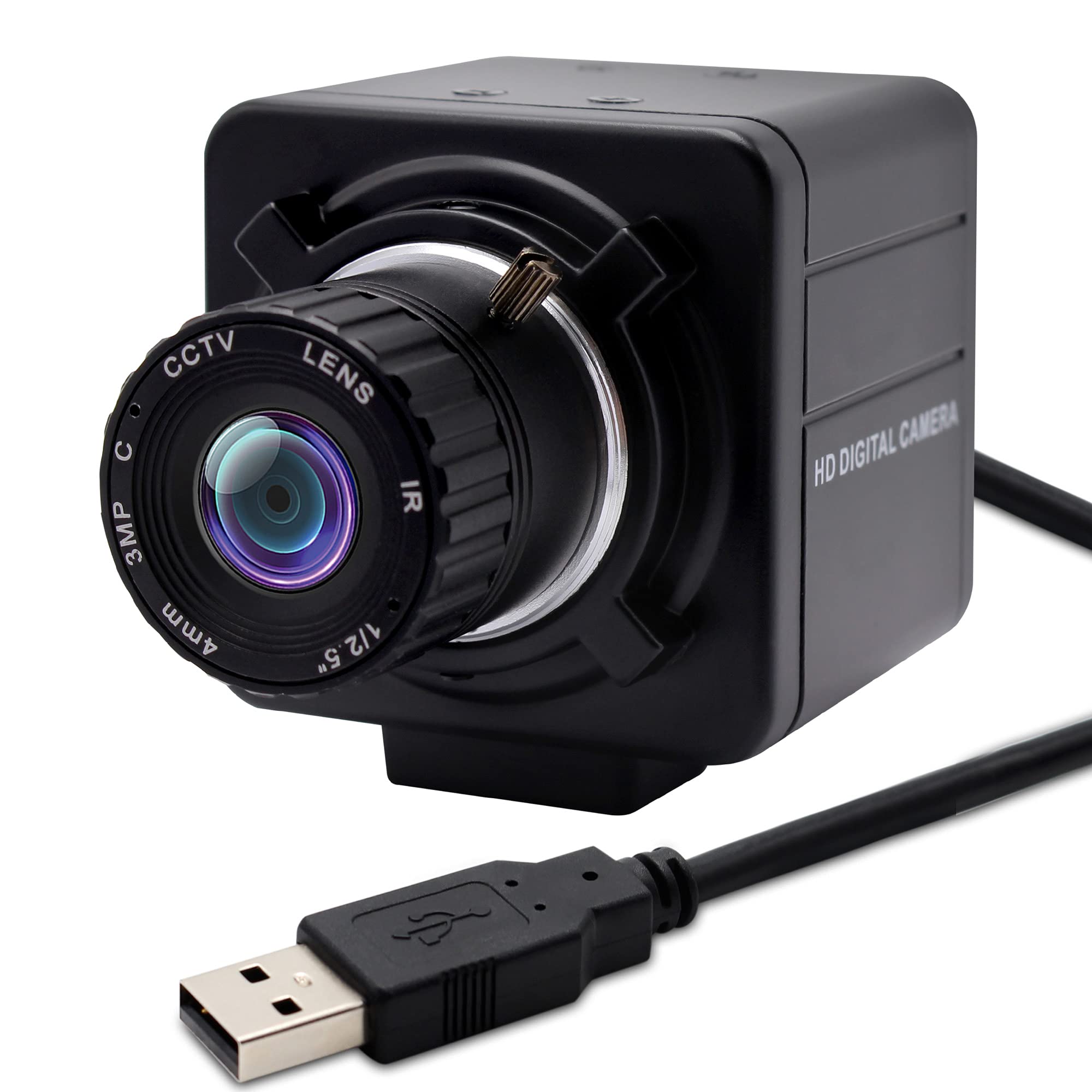 Svpro 1080P USB with Camera 4mm Fixed Lens Manual Focus Webcam USB Surveillance Cameras with Sony IMX322 Sensor Low Lux Camera H.264 Compressing