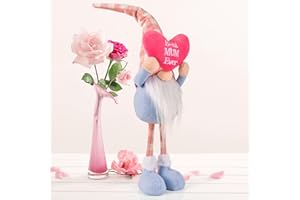Noideeer Mothers Day Gnomes Plush Decorations, Mom Gifts from Daughters, Cute Standing Mother's Day Gnome Decor with Pink Heart, Mom Birthday Gifts from Daughter/Son (21", Pink)