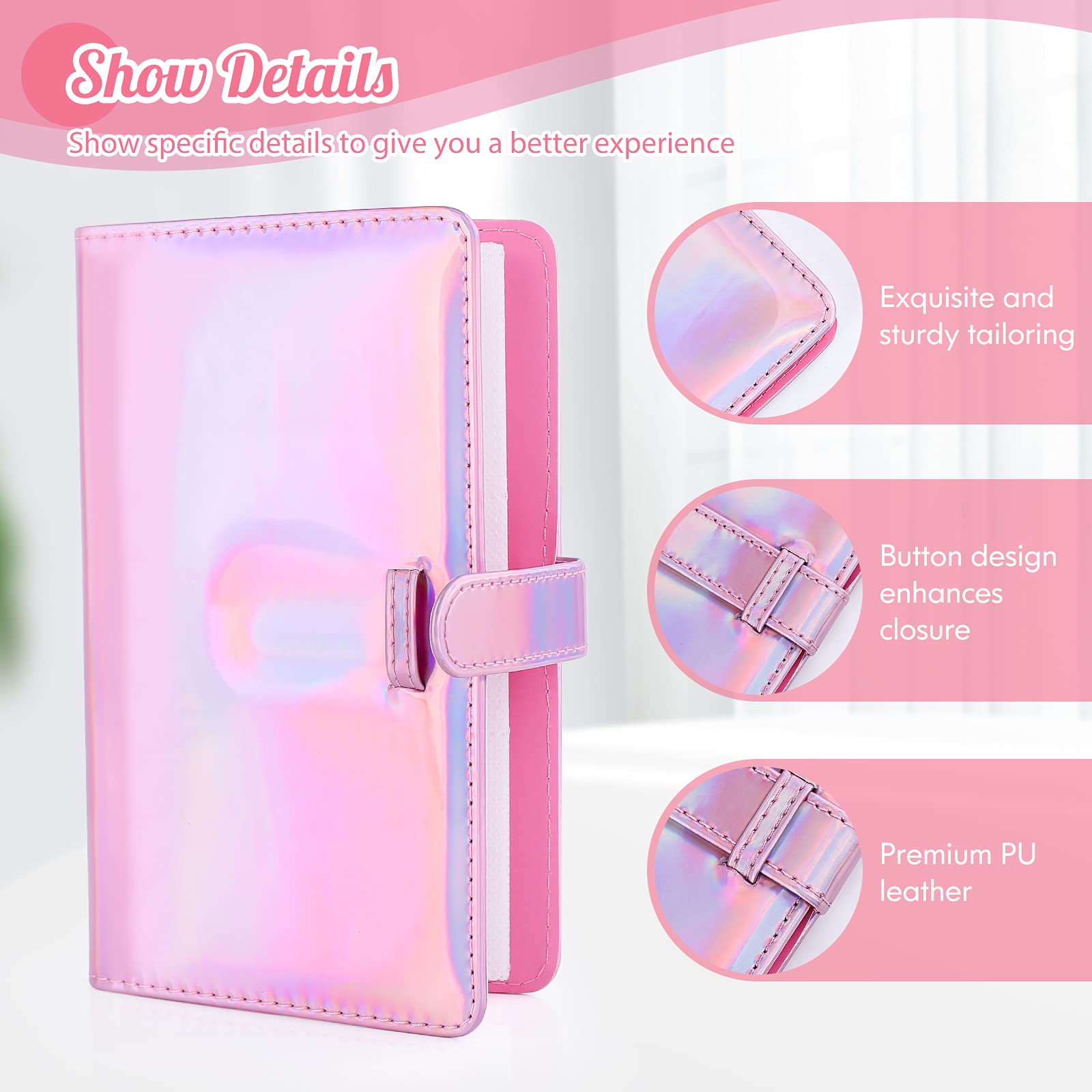 Ablus 96 Pockets Photo Album for Fujifilm Instax Mini 11 90 70 9 8+ 8 LiPlay Instant Camera, Polaroid Snap SnapTouch PIC-300 Z2300 Instant Camera & Zip Instant Printer(Magic pink)