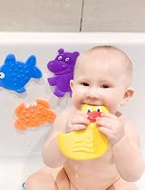 NAZUSA MATRIOSKA Large Bath Mat with 5 Mini Non-Slip Mats Kids Safe Suction view 4