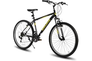 HH HILAND HILAND 26 27.5 29 Inch Mountain Bike, Mens and Womens MTB with 21 Speeds, High-Tensile Steel Frame, V Brake, Hardtail Bicycle for Adults