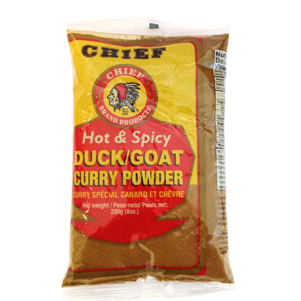 CHIEF CURRY POWDER 500G, 17.5 OZ MADE IN TRINIDAD & TOBAGO
