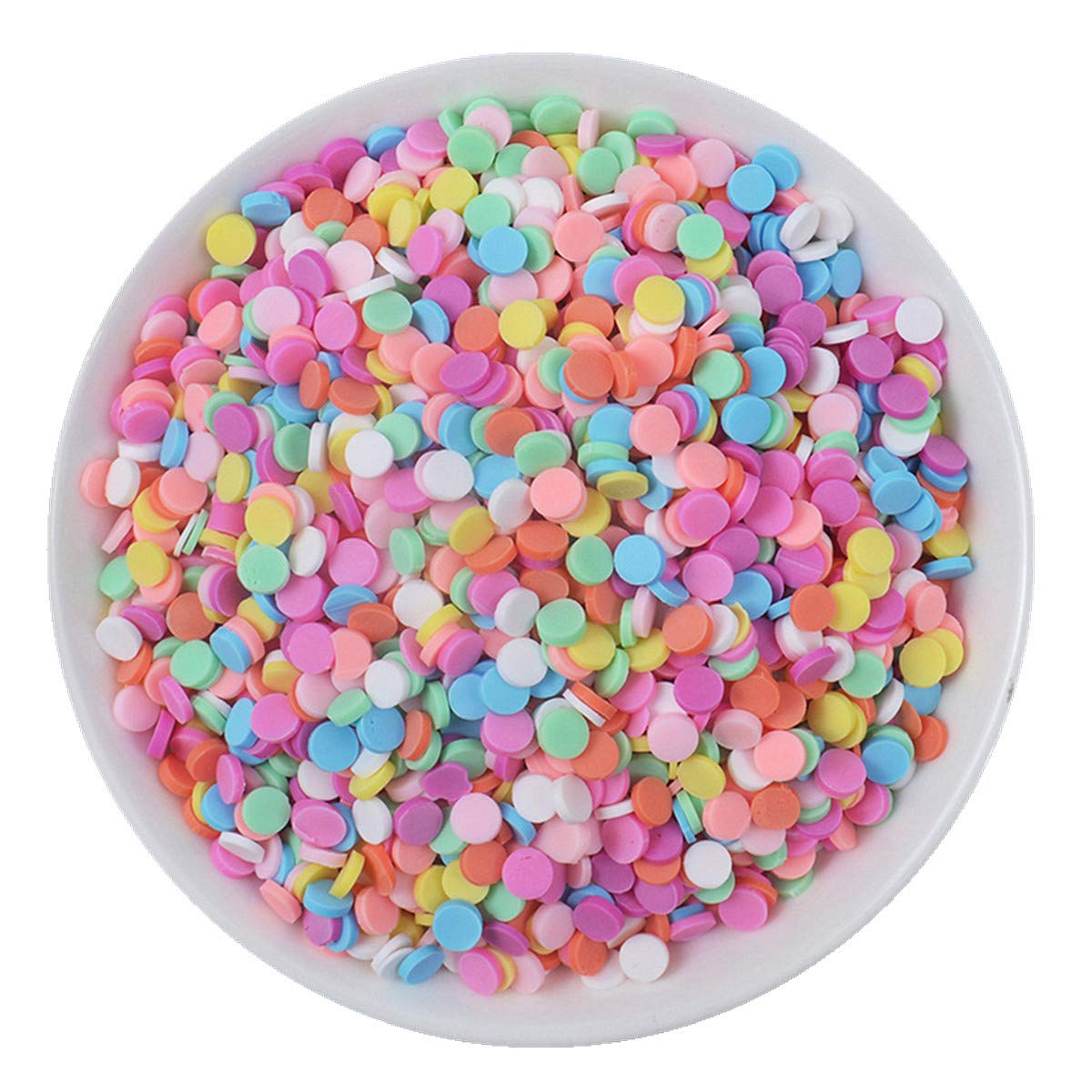 100g Resin Flatbacks Slime Accessories Clay Sprinkles Decoration for Slime Charms Filler DIY Slime Supplies Fake Candy Chocolate Cake Dessert Mud Particle Scrapbook Phone Case (round6)