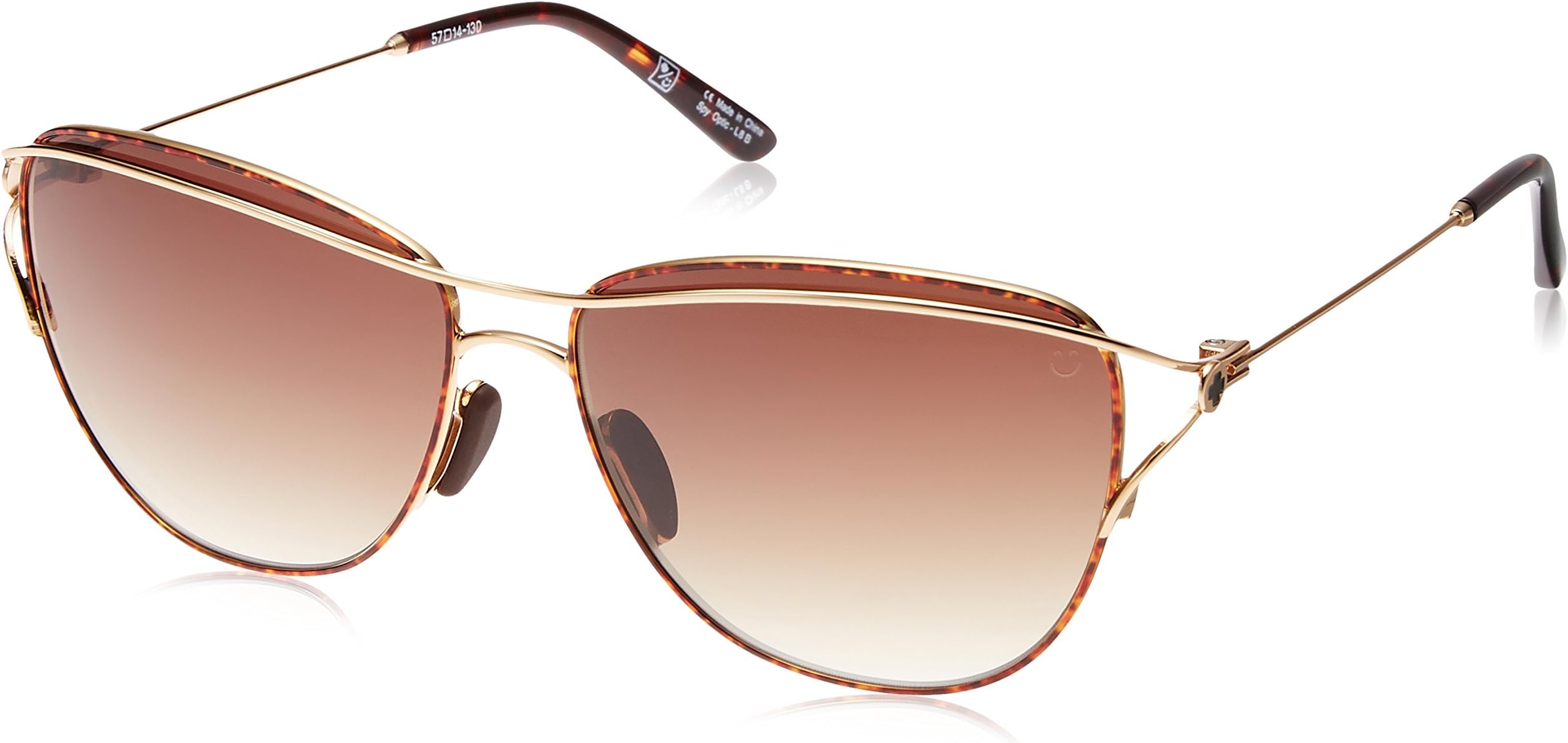 Spy Optic Marina Lens Collection Sunglasses, Gold/Tort/Happy Bronze Fade, One Size