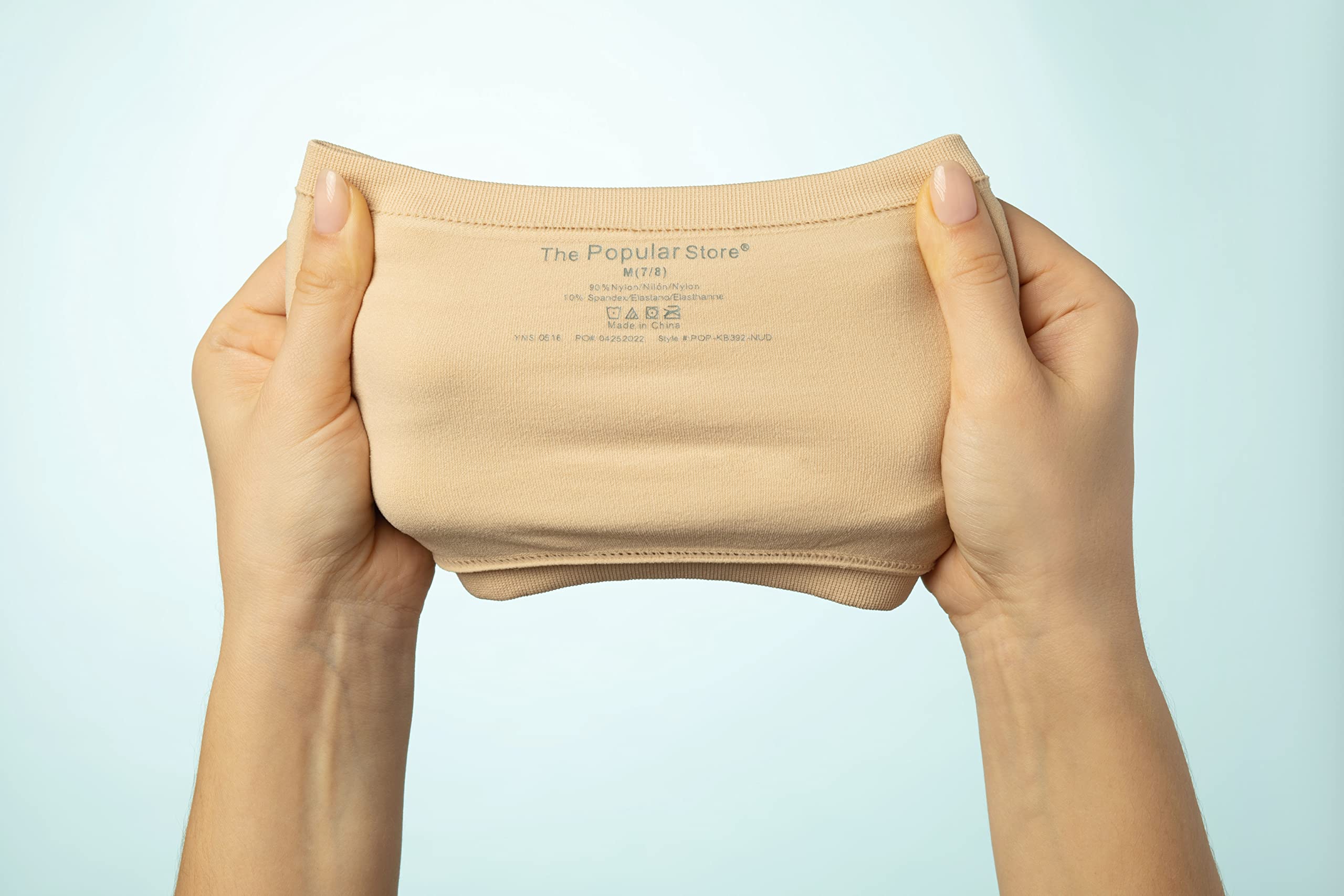 Popular Girl's Bandeau Bra with Removable Padding - Strapless Tube Bra for Girls and Teens, Seamless