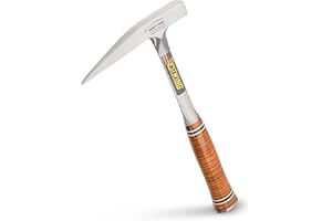 ESTWING Rock Pick - 13 oz Geological Hammer with Smooth Face & Genuine Leather Grip - E13P