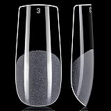 TOMICCA 240Pcs Medium Square Gel Nail Tips 12 Size Half Matte Full Cover view 8