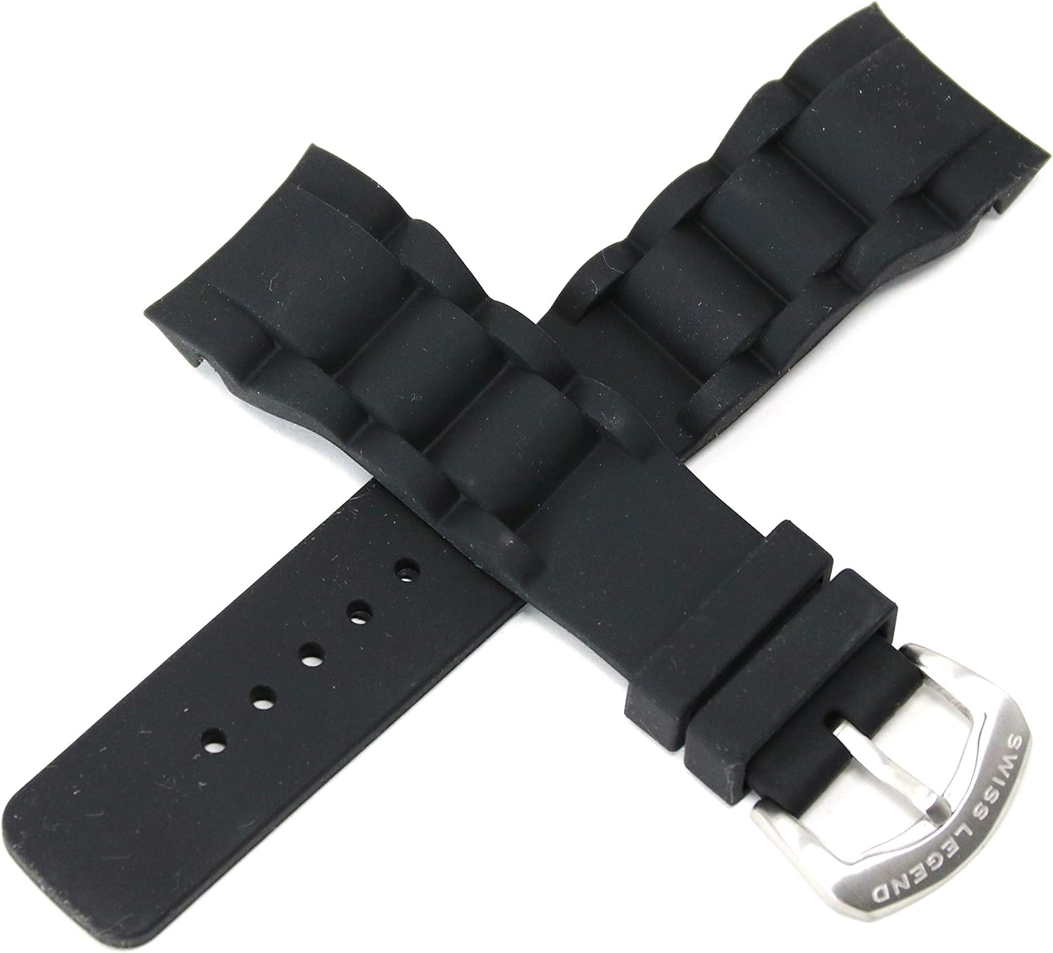 Affordable Swiss Silicone 26 mm Watch Wristband 10541-BB-01-RA_K0016010