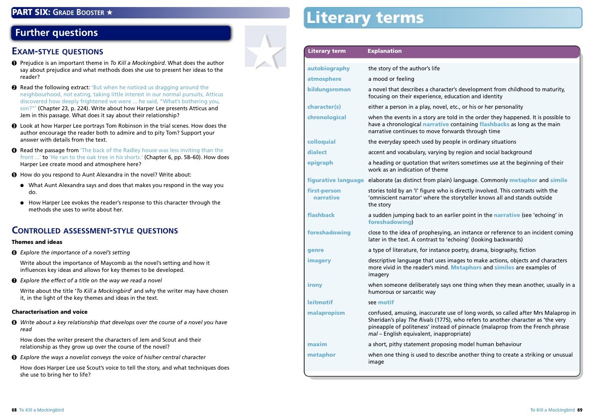 To Kill A Mockingbird York Notes For Gcse Grades A G - 
