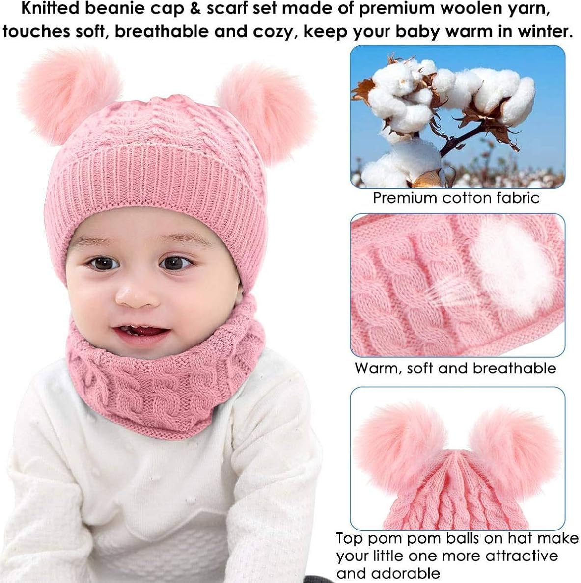 Bebe Accessoires Sofenny Bonnet Bebe Fille Hiver Pompom 0 24 Mois Tricotes Bonnet Bebe Garcon Naissance Chaud Echarpe Bebe Fille Automne Ensemble Bebe Garcon Bonnet Tnremodelinginc Com