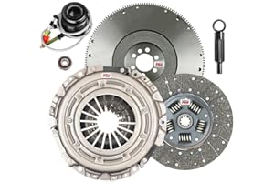 ClutchMaxPRO Heavy Duty OEM Clutch Kit with Flywheel with Slave Cylinder Compatible with 2001-2005 Chevrolet Silverado 1500 GMC Sierra 1500 4.3L (CP04151HDWS-FW167575-CK)