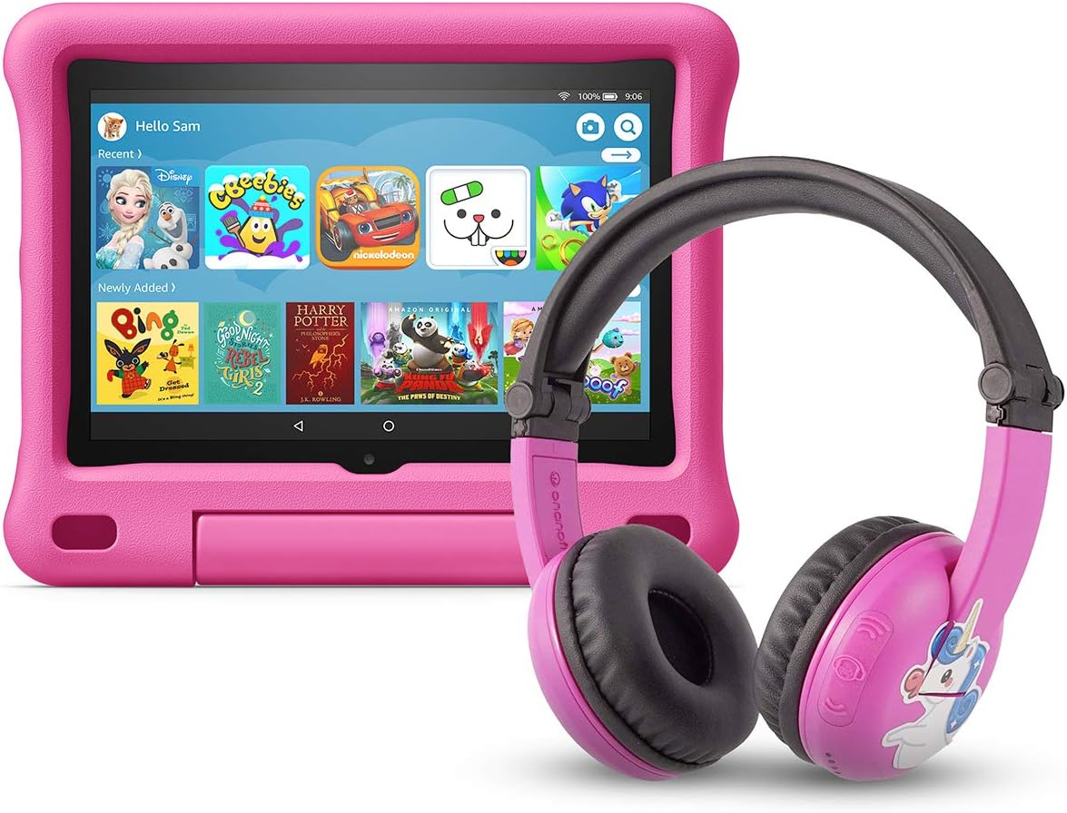 Allnew Fire HD 8 Kids Edition tablet 8" HD display, 32 GB, Pink Kid