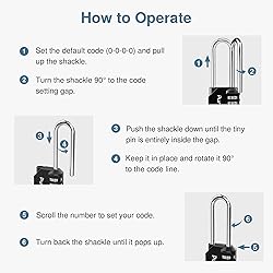 Puroma 2 Pack 2.6 Inch Long Shackle Combination