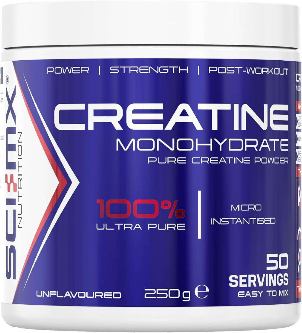 SCI-MX Creatine Monohydrate Powder 250g Unflavoured Vegan Micro-Instantised