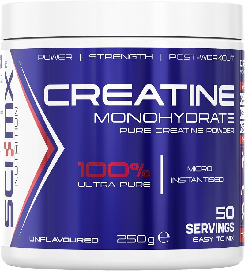 SCI-MX Creatine Monohydrate Powder 250g Unflavoured Vegan Micro-Instantised