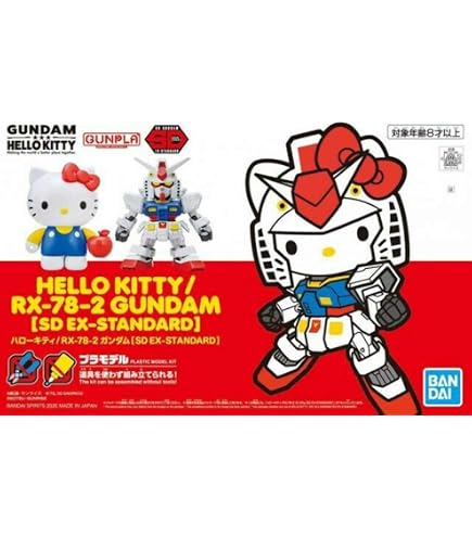 Amazon.com: Hello Kitty RX-78-2 Gundam SD EX-STANDARD Plastic