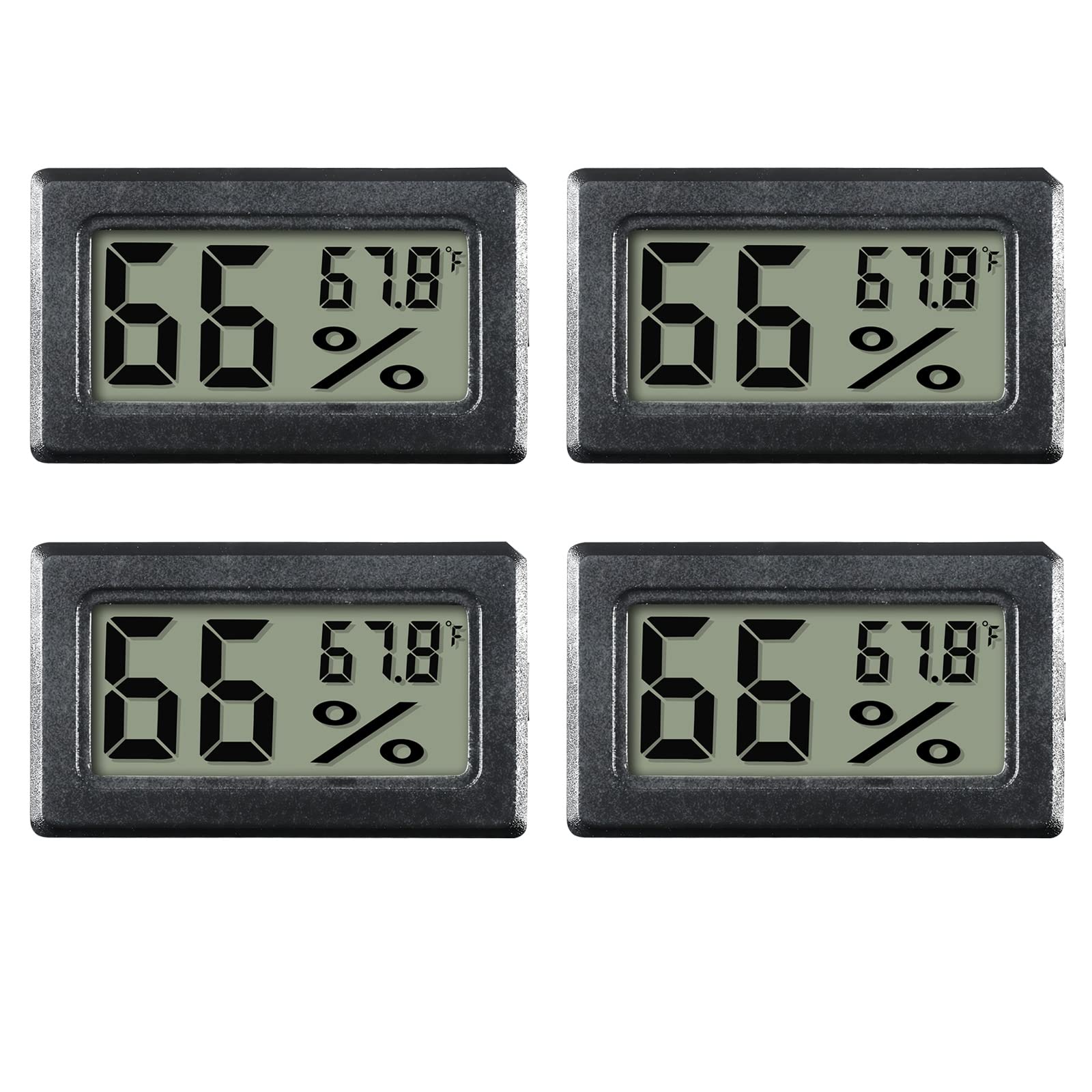 Mini Digital Electronic Temperature Humidity Meters Gauge Indoor Thermometer Hygrometer LCD Display Fahrenheit (℉) for Humidors, Greenhouse, Garden, Cellar, Fridge, Closet