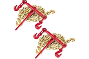 Towmavin 5/16"-3/8"Grade 70 Chain Transport Hauling Load Package Includes Binders and 5/16"×10ft Chains 4,700lbs Safe Working Load