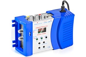 RQG HDMI to RF Modulator, VHF UHF AV to RF Coaxial Converter, CVBS RCA HDMI to RF Modulator, for TV PAL NTSC Format, for Home TV Switch Audio Video, F Female Connectors