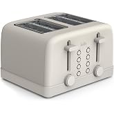 bella 4-Slice Toaster with Extra Wide Slots, Oatmilk