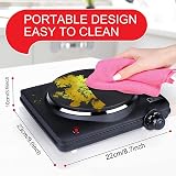 Uten Stainless Steel Single Hotplate 1250-1500W 5 Power Levels Cast Iron view 6