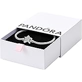 PANDORA Moments Asymmetric Star Clasp Snake Chain Bracelet - Charm Bracelet for Women - Gift for Her - Sterling Silver with Clear Cubic Zirconia - With Gift Box
