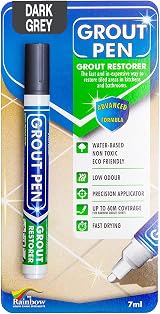 Rainbow Chalk Markers Grout Pen Dark Grey 5mm Wide Nib Tile Grout Restoration view 1