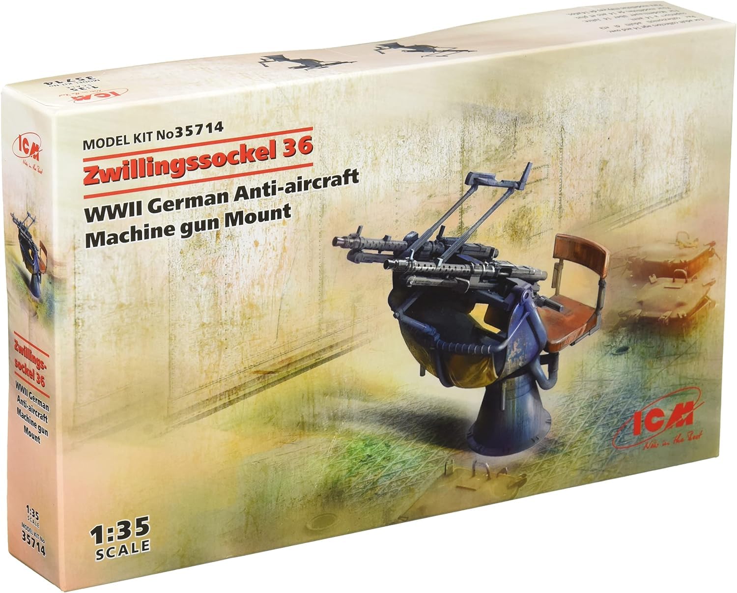 ICM 1:35 - Zwillingssockel 36 WWII German AA MG Mount