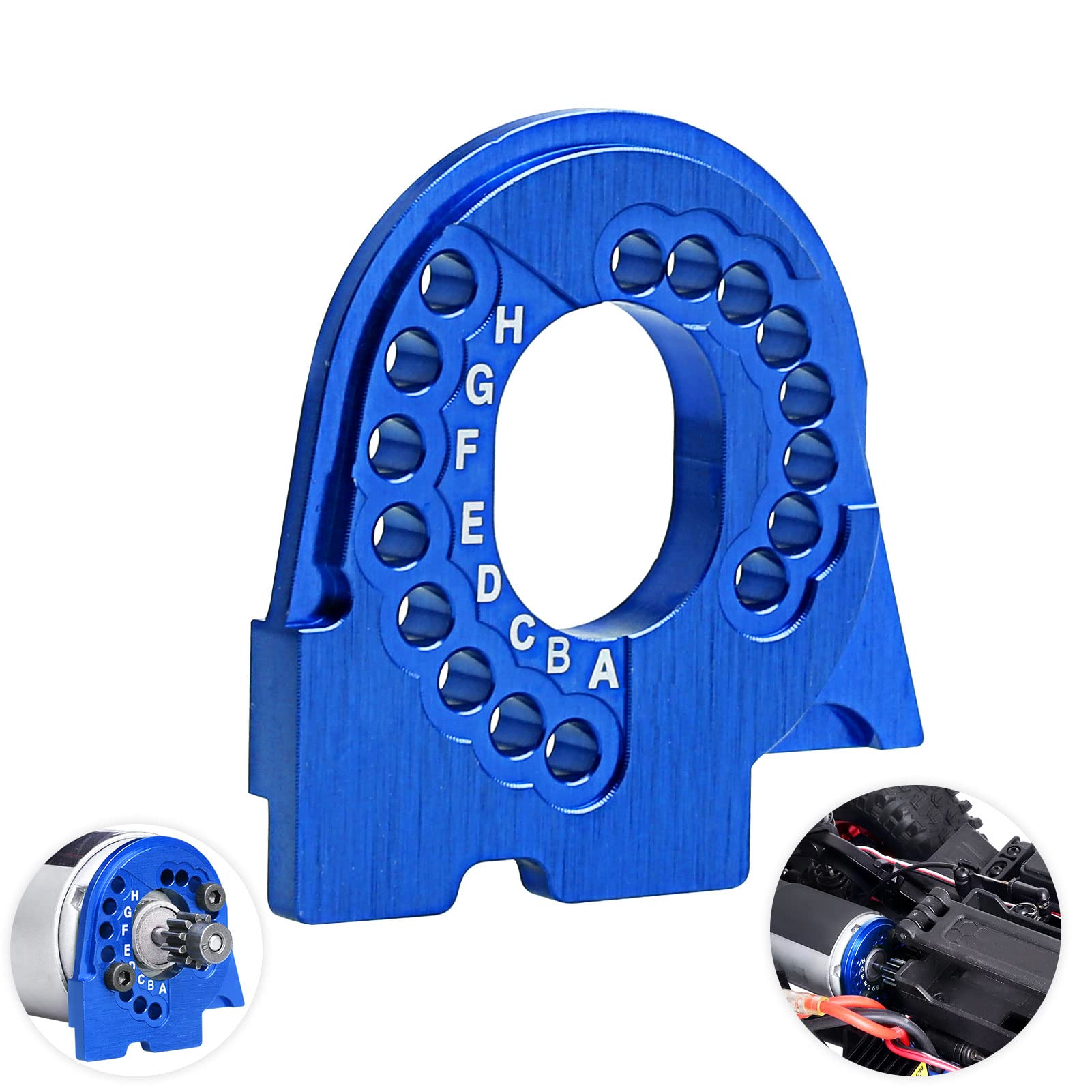 Photo 1 of HobbyPark Aluminum Motor Mount Plate for Traxxas TRX4 Motor Mounts (Blue)