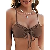 ZAFUL Womens Underwire Bikini Top Push Up Bathing Suit Tops Padded Large Bust Swimsuits Tops Only 2026